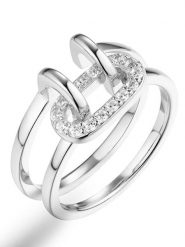 Les Favorites Srebrny pierścionek z cyrkoniami rozmiar: 50. Szare pierścionki Les Favorites, z cyrkonią, srebrne. Za 108.99 zł.