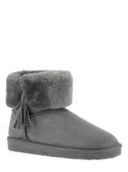 ISLAND BOOT Botki zimowe "Cinnamon" w kolorze szarym rozmiar: 36. Szare botki Island Boot, na zimę, bez wzorów, z materiału, bez obcasa, bez zapięcia. Za 119.68 zł.