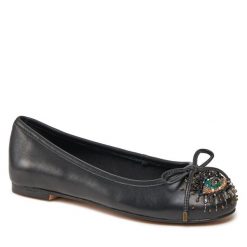 Baleriny Kurt Geiger. Czarne baleriny Kurt Geiger, bez wzorów, bez obcasa. Za 339.99 zł.