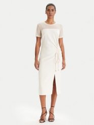 Patrizia Pepe Sukienka koktajlowa 8A1596/A701-W409 Écru Regular Fit. Sukienki Patrizia Pepe, bez wzorów, z syntetyku, wizytowe, bez kołnierzyka, bez ramiączek. Za 1,109.00 zł.