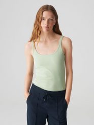 OPUS Top w kolorze zielonym rozmiar: 40. Zielone topy Opus, bez wzorów, bez kołnierzyka, bez ramiączek. Za 44.95 zł.