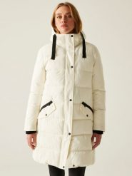 Regatta Płaszcz pikowany "Eryn" w kolorze kremowym rozmiar: 40. Brązowe płaszcze Regatta, bez wzorów, bez kaptura. Za 306.01 zł.