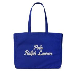 Torebka Polo Ralph Lauren. Niebieskie shopper Polo Ralph Lauren, bez wzorów, bez dodatków. Za 479.99 zł.