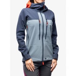 Kurtka softshell damska Haglofs Roc Sight Softshell Jacket. Szare kurtki sportowe Haglöfs, bez wzorów, z softshellu, bez kaptura, trekkingowe. Za 954.99 zł.