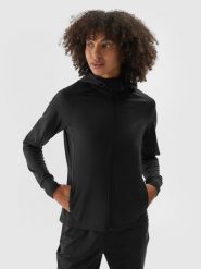 4F Bluza treningowa slim szybkoschnąca damska - czarna XL. Czarne bluzy 4f, xl, bez wzorów, z dzianiny, z kapturem. Za 199.99 zł.