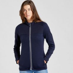Bluza narciarska damska Quechua 500 Warm. Białe bluzy WED'ZE, na zimę, xs, bez wzorów, z materiału, bez kaptura. Za 249.99 zł.