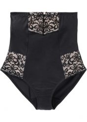 Figi shape, silny efekt modelowania sylwetki. Czarne figi bonprix, m, bez wzorów, z bawełny. Za 77.99 zł.