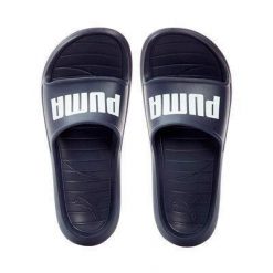 Klapki basenowe dla dorosłych Puma Divecat v2. Białe klapki Puma, bez wzorów, z materiału, bez obcasa. Za 83.00 zł.