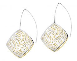 Kolczyki srebrne. Szare kolczyki Apart, pozłacane. Za 764.00 zł.