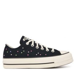 Trampki Converse. Czarne trampki Converse, bez wzorów, bez zapięcia. Za 419.99 zł.