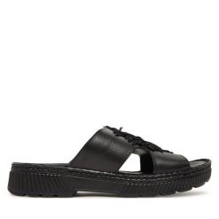 Klapki Ara. Czarne klapki Ara, bez wzorów, bez obcasa. Za 239.99 zł.