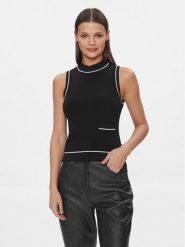 Armani Exchange Top 3DYH2A YMH6Z 1200 Czarny Regular Fit. Czarne topy Armani Exchange, l, bez wzorów, z syntetyku, bez kołnierzyka, bez ramiączek. Za 349.99 zł.