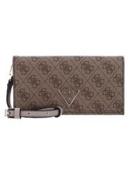 Guess Portfel w kolorze brązowym - 18 x 11 x 2 cm rozmiar: onesize. Brązowe portfele Guess, z aplikacjami, z materiału. Za 268.55 zł.