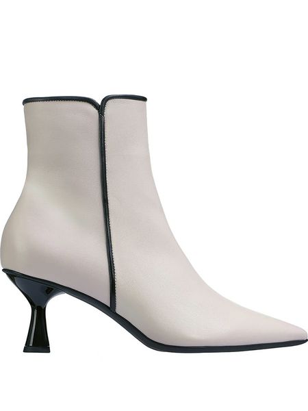 Högl Skórzane botki "Blair" w kolorze kremowym rozmiar: 37. Brązowe botki Högl, bez wzorów, bez obcasa, bez zapięcia. Za 269.11 zł.