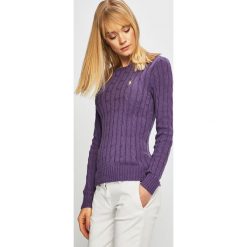 Polo Ralph Lauren - Sweter. Fioletowe swetry Polo Ralph Lauren, l, bez wzorów, z bawełny, bez ramiączek. W wyprzedaży za 359.90 zł.