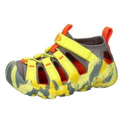 Sandały KEEN Hyperport H2 Youth Evening Primrose/Steel Grey. Niebieskie sandały Keen, bez wzorów, sportowe, bez obcasa, bez zapięcia. Za 270.85 zł.