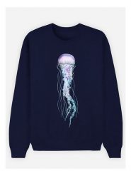 WOOOP Bluza "Space Jelly" w kolorze granatowym rozmiar: M. Niebieskie bluzy Wooop, m, bez wzorów, bez kaptura. Za 114.17 zł.