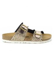 BAYTON Klapki "Ilithyie w kolorze różowozłotym rozmiar: 36. Czerwone klapki Bayton, bez wzorów, z otwartym noskiem, bez obcasa. Za 99.80 zł.