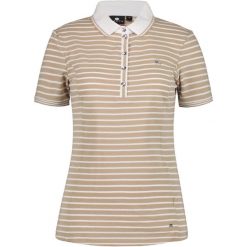 Koszulka Polo Damska Luhta Isovuori. Brązowe bluzki Luhta, bez wzorów, bez kołnierzyka, bez ramiączek. Za 279.00 zł.