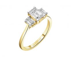 Pierścionek z żółtego złota z diamentami laboratoryjnymi - 1,53 ct - próba 750. Żółte pierścionki Apart, z diamentem, złote. Za 11,590.00 zł.