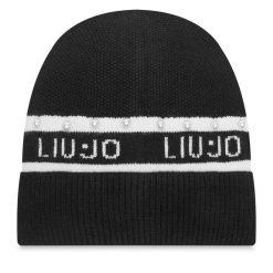 Czapka Liu Jo. Czarne czapki Liu Jo, bez wzorów. Za 269.99 zł.