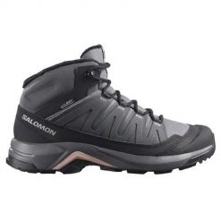 Buty trekkingowe damskie Salomon X-Adventure Coldrush. Szare trekkingi Salomon, z materiału, za kostkę, trekkingowe. Za 629.00 zł.