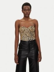 NORMA KAMALI Body Mio KK324XPL300656 Brązowy Slim Fit. Brązowe body Norma Kamali, s, bez wzorów, z syntetyku. Za 699.99 zł.