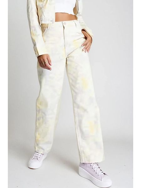 Monki Dżinsy - Regular fit - w kolorze kremowym rozmiar: 38. Brązowe jeansy Monki, bez wzorów, z podwyższonym stanem. Za 52.55 zł.