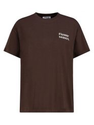 Sublevel Koszulka w kolorze ciemnobrązowym rozmiar: M. Brązowe bluzki Sublevel, m, bez wzorów, z bawełny, bez kołnierzyka, bez ramiączek. Za 43.99 zł.