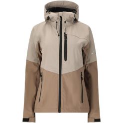 Damska kurtka wodoodporna Whistler Rosea V2 8000. Brązowe kurtki sportowe Whistler, bez wzorów, z softshellu, bez kaptura. Za 295.00 zł.