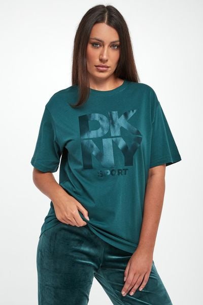 T-shirt damski DKNY. T-shirty DKNY, xs, bez wzorów, bez kołnierzyka, bez ramiączek. W wyprzedaży za 142.35 zł.