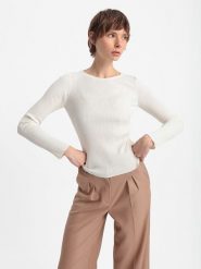 BGN Sweter w kolorze kremowym rozmiar: 38. Brązowe swetry BGN, bez wzorów, bez ramiączek. Za 120.95 zł.