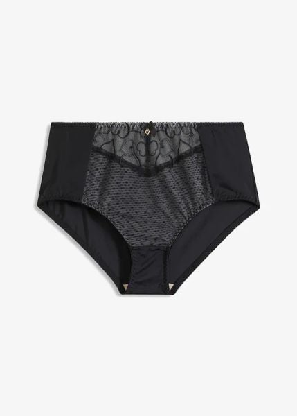 Figi modelujące. Czarne figi bonprix, bez wzorów. Za 47.99 zł.
