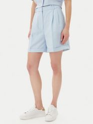 Tommy Hilfiger Szorty materiałowe WW0WW44767 Błękitny Regular Fit. Niebieskie szorty TOMMY HILFIGER, bez wzorów, z materiału. Za 399.99 zł.