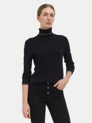 Liu Jo Golf WF6013 MS49I Czarny Slim Fit. Czarne golfy Liu Jo, m, bez wzorów, z wiskozy, bez ramiączek. Za 429.99 zł.