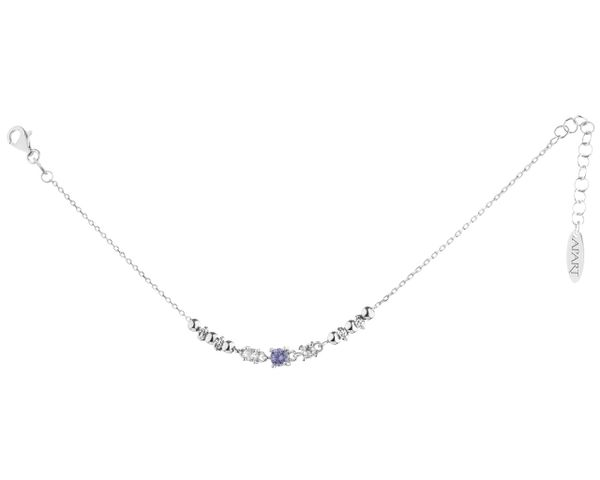 Bransoletka srebrna z cyrkoniami - kulki. Szare bransoletki Apart, z cyrkonią, srebrne. W wyprzedaży za 139.30 zł.