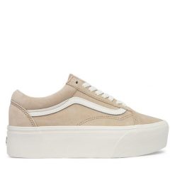 Tenisówki Vans. Brązowe trampki Vans, bez wzorów, bez zapięcia. Za 449.99 zł.
