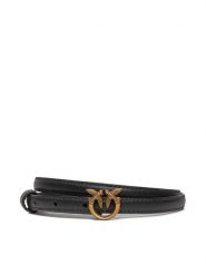 Pinko Pasek na talię Love Berry H1 Belt PE 24 PLT01 102148 A0F1 Czarny. Czarne paski Pinko, bez wzorów, ze skóry. Za 329.99 zł.