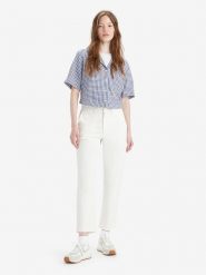 Levi's Spodnie chino w kolorze kremowym rozmiar: W24/L27. Brązowe spodnie materiałowe Levi's®, l, bez wzorów, z podwyższonym stanem. Za 118.84 zł.