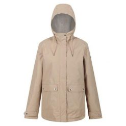 Kurtka turystyczna damska Regatta Broadia parka przeciwdeszczowa. Brązowe parki Regatta, na zimę, l, z materiału, eleganckie, z kapturem. Za 238.30 zł.