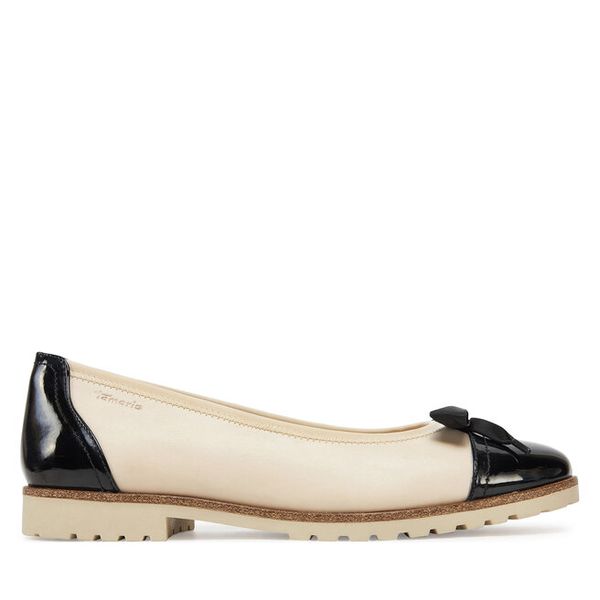 Baleriny Tamaris. Brązowe baleriny Tamaris, bez wzorów, bez obcasa. Za 199.99 zł.