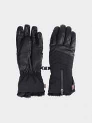 4F Rękawice narciarskie Primaloft Gold membrana 10000 damskie - czarne L. Czarne rękawiczki 4f, bez wzorów, z elastanu, sportowe. W wyprzedaży za 299.99 zł.