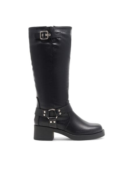 Jenny Fairy Kozaki Mia HY96158-3 Czarny. Czarne kozaki Jenny Fairy, ze skóry, bez obcasa, na płaskiej podeszwie, bez zapięcia. Za 137.99 zł.