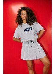 Noisy may Koszulka w kolorze szarym rozmiar: L. Szare bluzki Noisy may, l, bez wzorów, bez kołnierzyka, bez ramiączek. Za 101.23 zł.