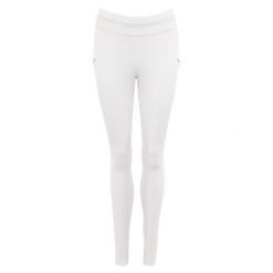 Damskie silikonowe legginsy jeździeckie z pełną przyczepnością ANKY Tournament. Białe legginsy ANKY, s, bez wzorów, z elastanu. Za 553.50 zł.