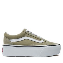 Tenisówki Vans. Zielone trampki Vans, bez wzorów, bez zapięcia. Za 369.99 zł.