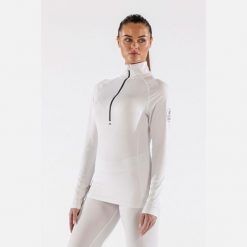 Surfanic Damska Bluza Termoaktywna Carbon Dri Koszulka z Zamkiem SWX2602-010. Białe bluzy Surfanic, na zimę, bez wzorów, bez kaptura. Za 179.99 zł.