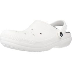 Sandały CROCS CLASSIC LINED CLOG Biały. Białe sandały Crocs, bez wzorów, z gumy, sportowe, bez obcasa, bez zapięcia. Za 392.00 zł.
