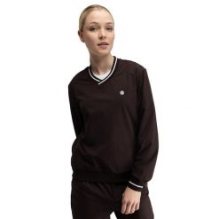 Damska przeciwwiatrowa bluza golfowa Siroko Stinger-W Dark Brown. Brązowe bluzy sportowe SIROKO, bez wzorów, prążkowane, bez kaptura. Za 211.00 zł.