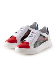 Anna Morellini Skórzane sneakersy "Giorania" ze wzorem rozmiar: 39. Trampki Anna Morellini, bez wzorów, bez zapięcia. Za 351.38 zł.